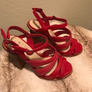 Aldo Rise Misha Nonoo Red Leather heels